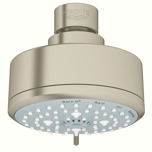 GROHE Tempesta Rain Adjustable Shower Head with SpeedClean Nozzles